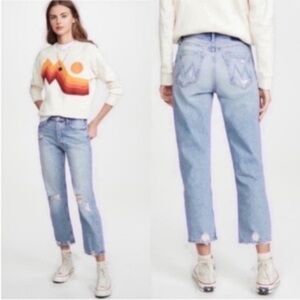 MOTHER Light Blue Ankle Jeans